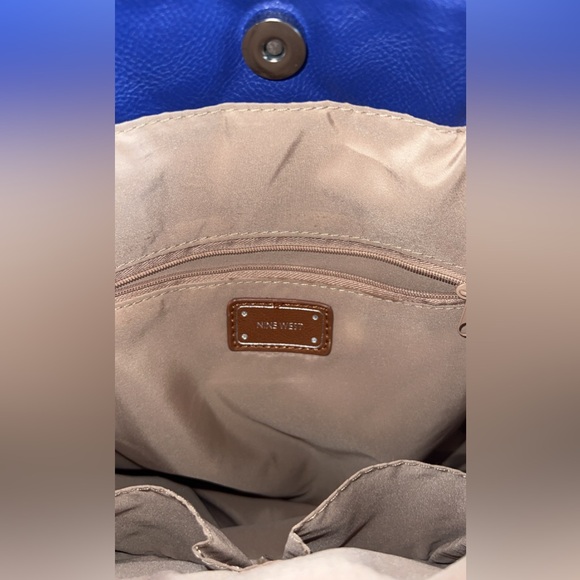 Nine West Blue Quilted Tote Bag - Picture 7 of 8